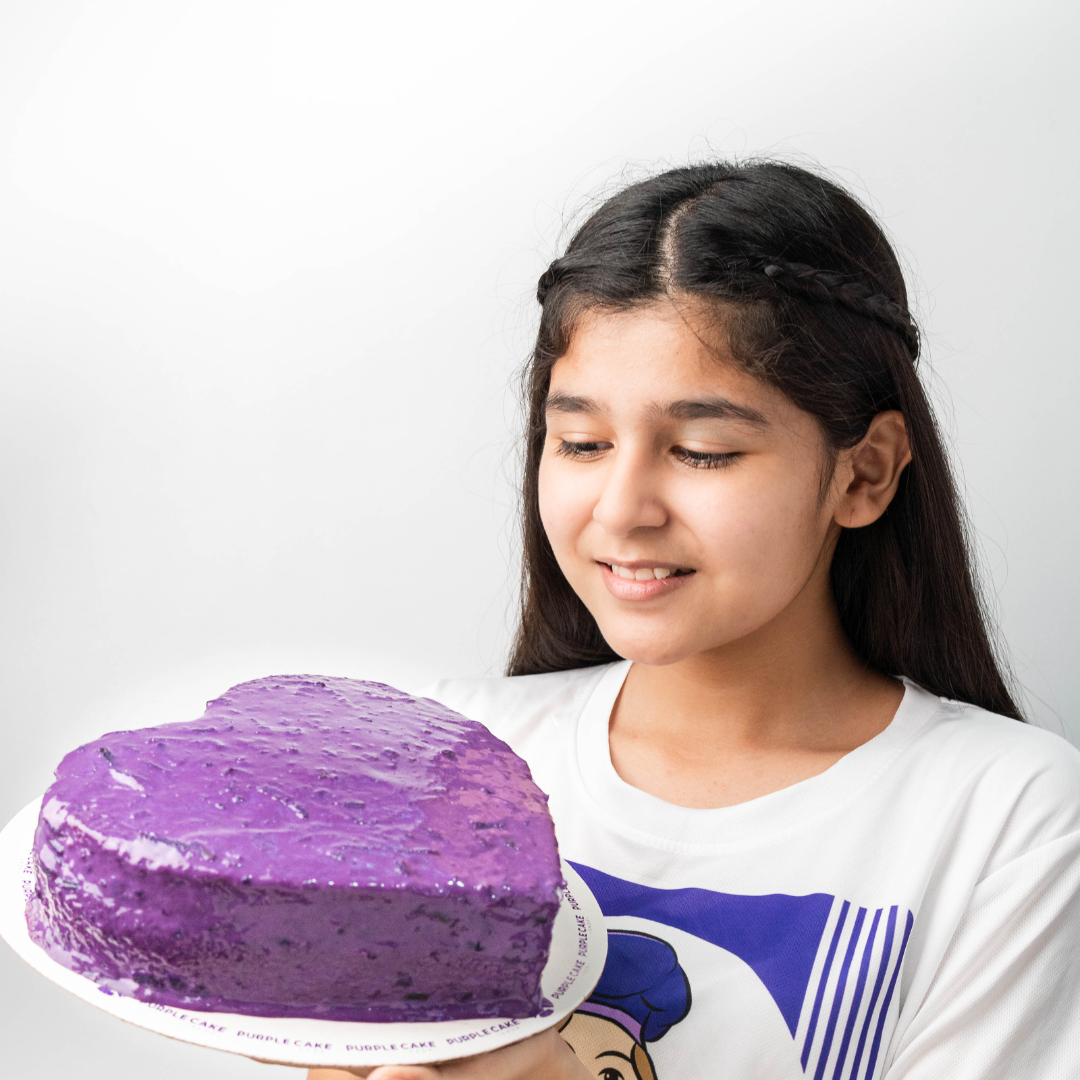 Purple Cake 8" Heart-Shaped Ube Dedication Cake