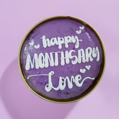 Purple Cake 6" Round Tin Can Ube Dedication Cake