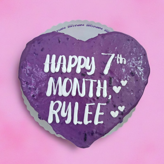 Purple Cake 8" Heart-Shaped Ube Dedication Cake
